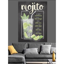Mojito Kokteyl  Dekoratif Kanvas - Mdf Ahşap Tablo