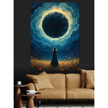 Gökyüzünü Seyreden Kadın Dekoratif Kanvas - Mdf Ahşap Tablo