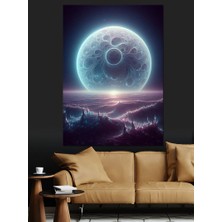 Soyut Gezegenler Dekoratif Kanvas - Mdf Ahşap Tablo