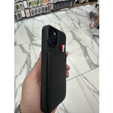 Bilişim Akademi Apple iPhone 13 Uyumlu Deri Kılıf Kartlıklı Kılıf Arkası Cüzdanlı Kılıf Kart Koymalı Kılıf Siyah