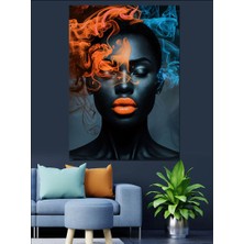 Afrikalı Kadın Dekoratif Kanvas - Mdf Ahşap Tablo