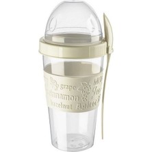 Kahvaltıda Hareketli Bardaklar,tahıl Veya Yulaf Ezmesi Kabı ile Take And Go Yoğurt Kupası 600 ml