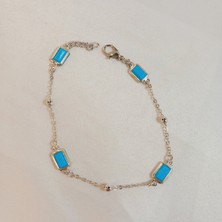 Crystal Atelier Gümüş Renkli Sıra Taşlı Bileklik