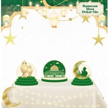 Periboia Masa Üstü 3'lü Ramazan Süsü Yeşil