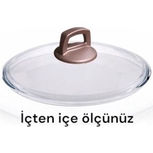 Karaca Rose Gold Kulp ve 18 cm Pyrex Cam Kapağı ile