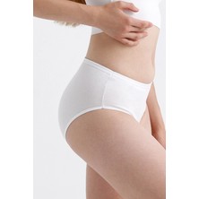 12'li Paket Pamuklu Yüksek Bel Toparlayıcı Özellikli Külot Gri