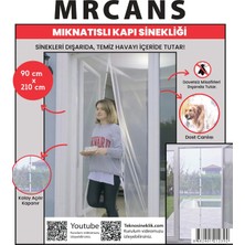 Mıknatıslı Kapı Sinekliği 90X210 cm Raptiye ve Cırt Bant