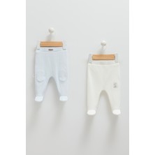 Caramell Dokulu Detay Bebek Ikili Pantolon