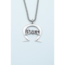 Bu Farklı Alice Örme Zincir Kolye - Gümüş Kaplama - Erkek Kadın Kolye - NO:1542