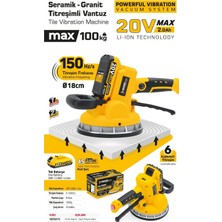 SGS5415 - 20 Volt 2 Amper Akülü Titreşimli Vantuz Seramik Granit Mermer Kiremit Döşeme Makinesi