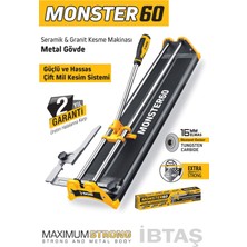 SGS135 - Monster 60 Profesyonel Fayans Granit Kesme Makinesi 60CM - Metal Gövde