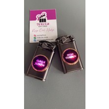 Tercih Gift Box Luxury Kişiye Özel Baskı LED Işıklı Yanıp Söner Turbo Metal Çakmak 1 Adet