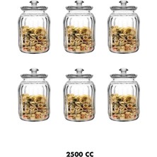 Luxury 96393 Viva Cam Kavanoz - Cam Saklama Kabı 6 Lı 1 Adet