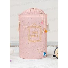 Store Baby Yuvarlak Torbalı Sepet (Pembe)