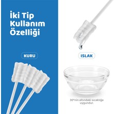 Guqqo Bebek Agız Temizleme Çubuğu, 25 Adet, Yenidoğan Dil Pamukçuk Temizleyici, Bebek Diş Fırçası