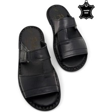 Magic Shoes Tamamen  Deri ve Topuk Yastıklı Sistemli Ortopedik Erkek Terlik