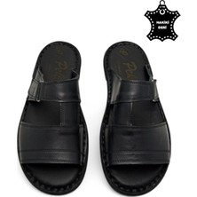 Magic Shoes Tamamen  Deri ve Topuk Yastıklı Sistemli Ortopedik Erkek Terlik