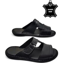 Magic Shoes Tamamen  Deri ve Topuk Yastıklı Sistemli Ortopedik Erkek Terlik