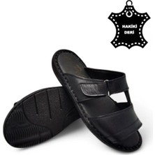 Magic Shoes Tamamen  Deri ve Topuk Yastıklı Sistemli Ortopedik Erkek Terlik