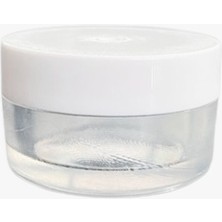 5ml Şeffaf Akrilik Plastik Krem Kavanozu Beyaz Kapaklı, 12 Adet