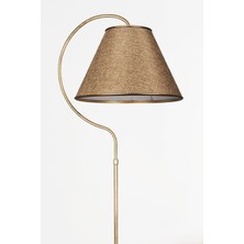 Teknotrust Aydınlatma Lambader Gold Lena Elips Siyah Sarı Patine (Gold Çember) Kahverengi Şapka