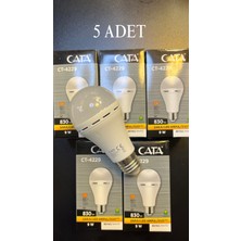Cata CT-4229 Şarjlı LED Ampul Beyaz 9W - 5'li Paket