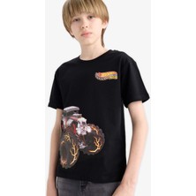 DeFacto Hot Wheels Bisiklet Yaka Kısa Kollu Tişört Erkek Çocuk E4824A825SM