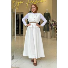 Etek ve Yelek Ikili Takım 6035 Ekru