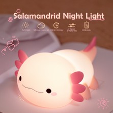 De Beers Sevimli Axolotl Gece Lambası Çocuk Odası Tavşan Hayvan Silikon Bebek Odası Uyku Lambası Dokunmatik Kontrol Gece Lambaları Bebek Hediyeleri Için (Yurt Dışından)