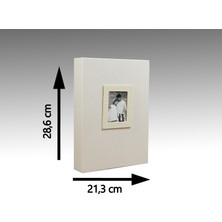 NRCN Fotoğraf Albümü 13x18 cm 200'lük Koton Desenli Krem