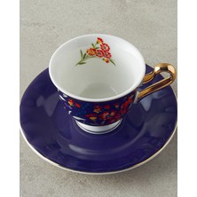English Home Miranda New Bone China 4 Parça 2 Kişilik Kahve Fincan Takımı 90 ml Lacivert