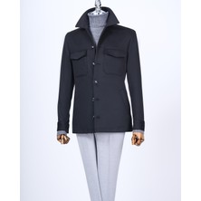 Terzi Adem Altun İtalyan stil slim fit spor mont erkek siyah T13477