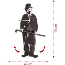 Charlie Chaplin Dekoratif Sallanır Sarkaçlı Duvar Saati