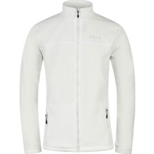 2AS Chestert Erkek Tam Fermuarlı Ince Polar Sweatshırt Beyaz