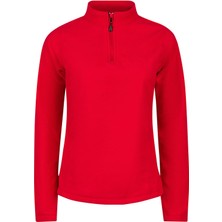 2AS Camila Kadın Yarım Fermuarlı Ince Polar Sweatshirt Kırmızı