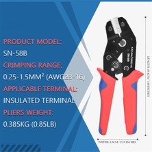 Brevity Finds SN-58B Otomotiv Tak-Çıkar Sıkma Pensesi Isı Büzüşmeli, Naylon, Yalıtımsız Konnektörler, Kovan Terminalleri Için (Yurt Dışından)