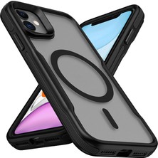 Apple iPhone 12 Kılıf Magsafe Şarj Özellikli Renkli Kenar Airbag Şeritli Zore Lamer Kapak