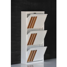 Formet 3 Raflı Mdf Dekorlu Metal Ayakkabılık