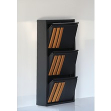 Formet 3 Raflı Mdf Dekorlu Metal Ayakkabılık