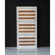 Formet 3 Raflı Mdf Dekorlu Metal Ayakkabılık