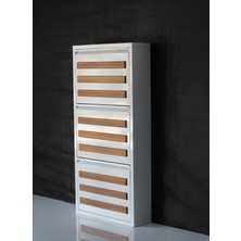 Formet 3 Raflı Mdf Dekorlu Metal Ayakkabılık