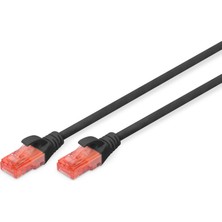 Cat 6 U-Utp Patch Cord, Cu, Lszh Awg 26/7, Length 0.25 M, Color Black