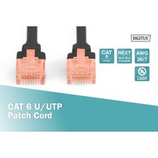 Cat 6 U-Utp Patch Cord, Cu, Lszh Awg 26/7, Length 0.25 M, Color Black
