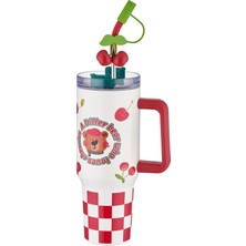 Vagonlife Dıller Quencher Cup 1200 ml Pipetli/rahat Içim Kulplu Paslanmaz Çelik Termos -FFDILLERD9221