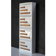 Formet 4 Raflı Mdf Dekorlu Metal Ayakkabılık