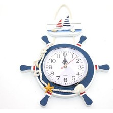 Ahşap Marin Dümenli Saat Model 2