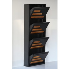 Formet 4 Raflı Mdf Dekorlu Metal Ayakkabılık