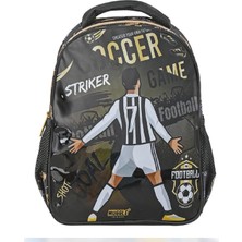 Muggle Tek Bölmeli Soccer Game Anaokulu Çantası Siyah (MU-9141)