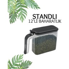 Violet 12'li Baharatlık Seti Kendinden Yapışkanlı 24 Adet Etiketi Ile Beraber (Siyah-Beyaz)