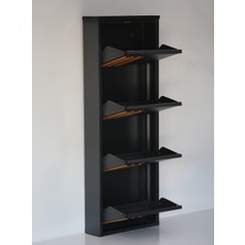Formet 4 Raflı Mdf Dekorlu Metal Ayakkabılık
